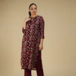 Leaf Sequence Zari Embellished Kurthi Set
