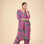 Retro Printed Russian Crape Kurthi