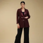 Satin Collared Blazer