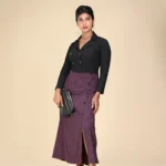 Long Button Skirt