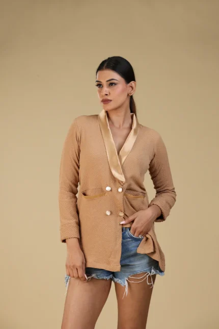Satin Collared Blazer