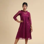Lace dress wine-toyoustores