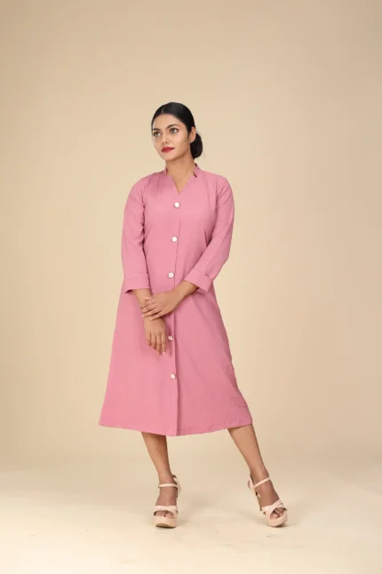 Pastel Pink Office Wear - Dress -toyoustores