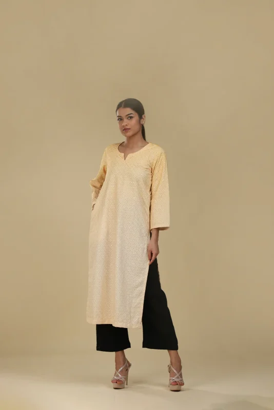 shaded lucknow kurthi yellow-toyoustores