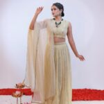 Crop Top and Skirt Golden Tissue