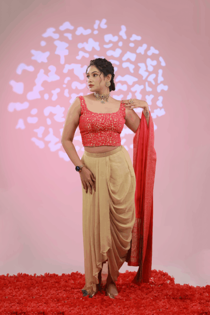 Golden Draped Skirt